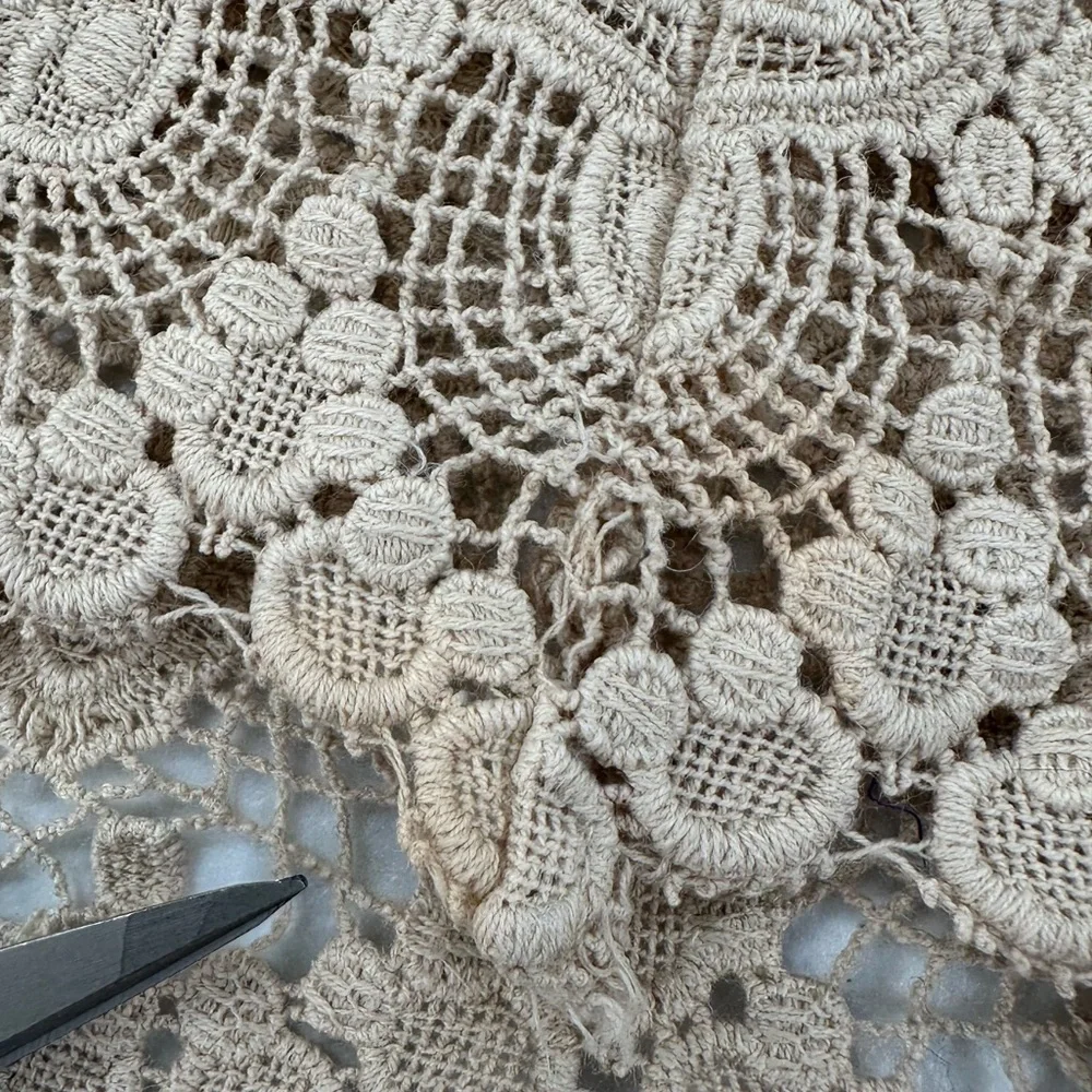 Johnny Was Beige Lace Embroidered Tunic Blouse Boho Romantic Festival Chic S